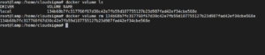 docker volume rm