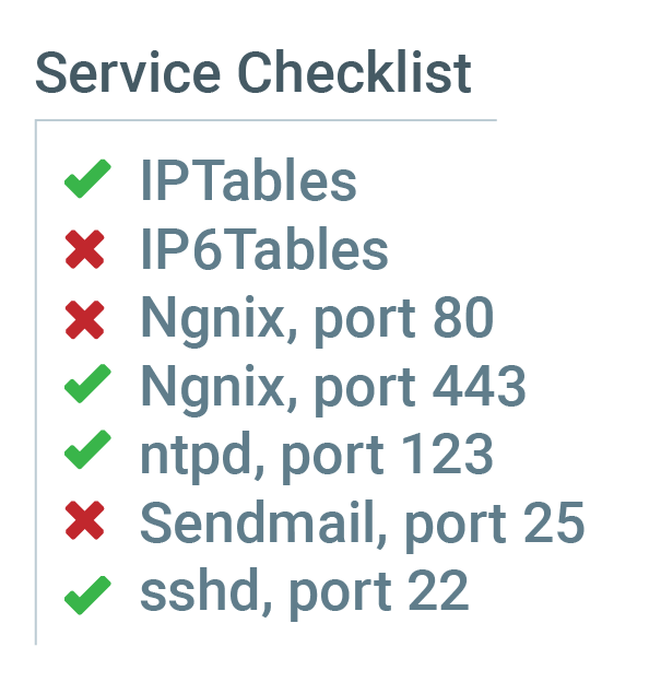 service Checklist