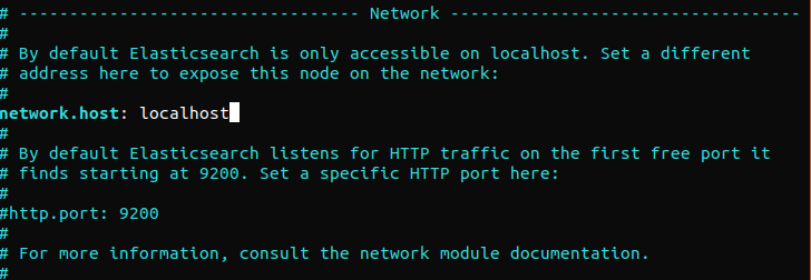 network.host: localhost