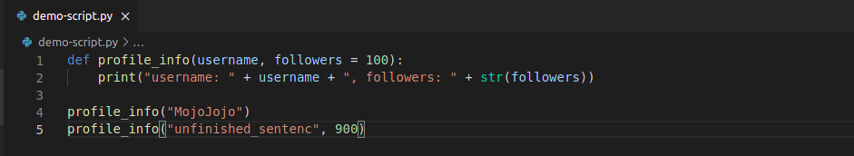Functions in Python code screenshot 9