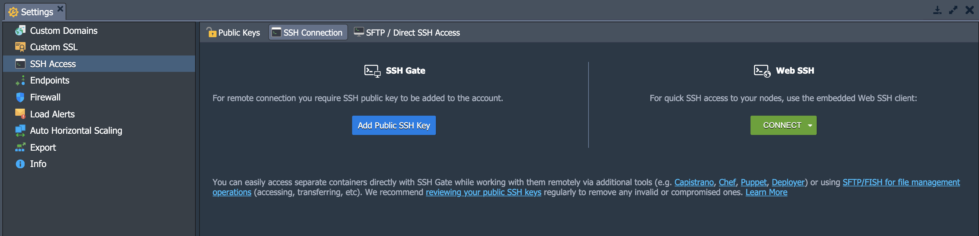PaaS Dashboard SSL access