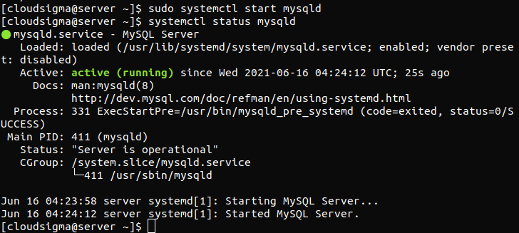MySQL CentOS 2