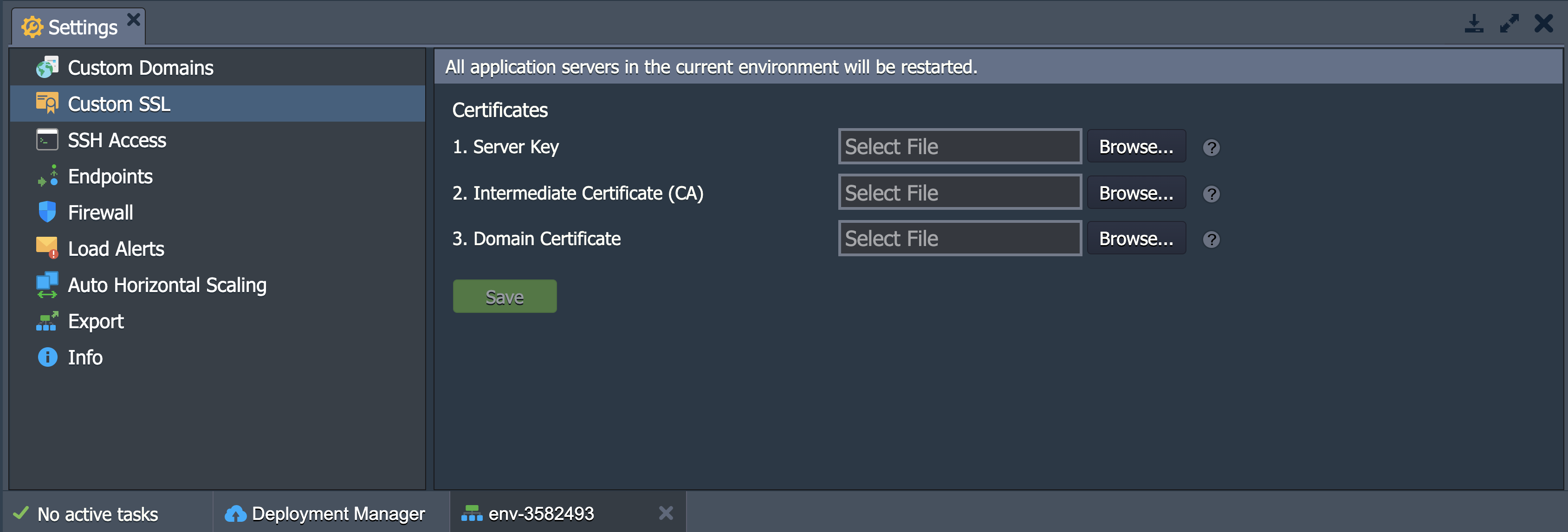 PaaS Dashboard SSL Certification