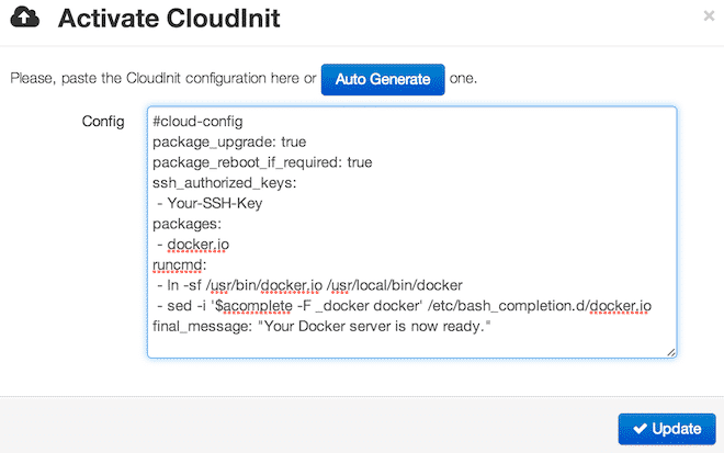 Docker with cloudinit