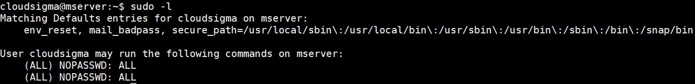 CloudSigma tutorial: Configuring the Linux Sudoers File