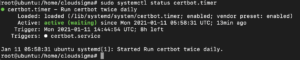 certbot timer status