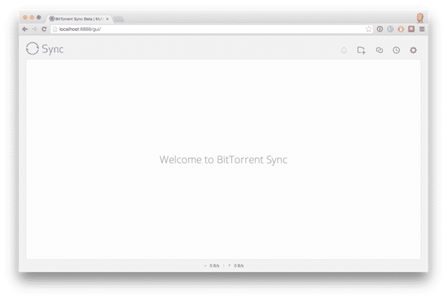BitTorrent Sync web interface